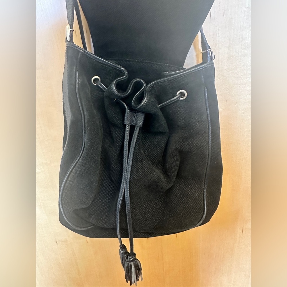 BOTTEGA VENETA Shoulder Bag  suede Vintage Bucket Bag black - Picture 6 of 16